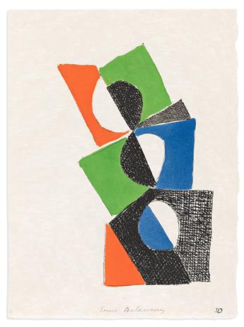 Delaunay, Sonia (1885-1979), illus. & Tristan Tzara (1896-1963) Juste Present. Deluxe Edition with Original Gouache.